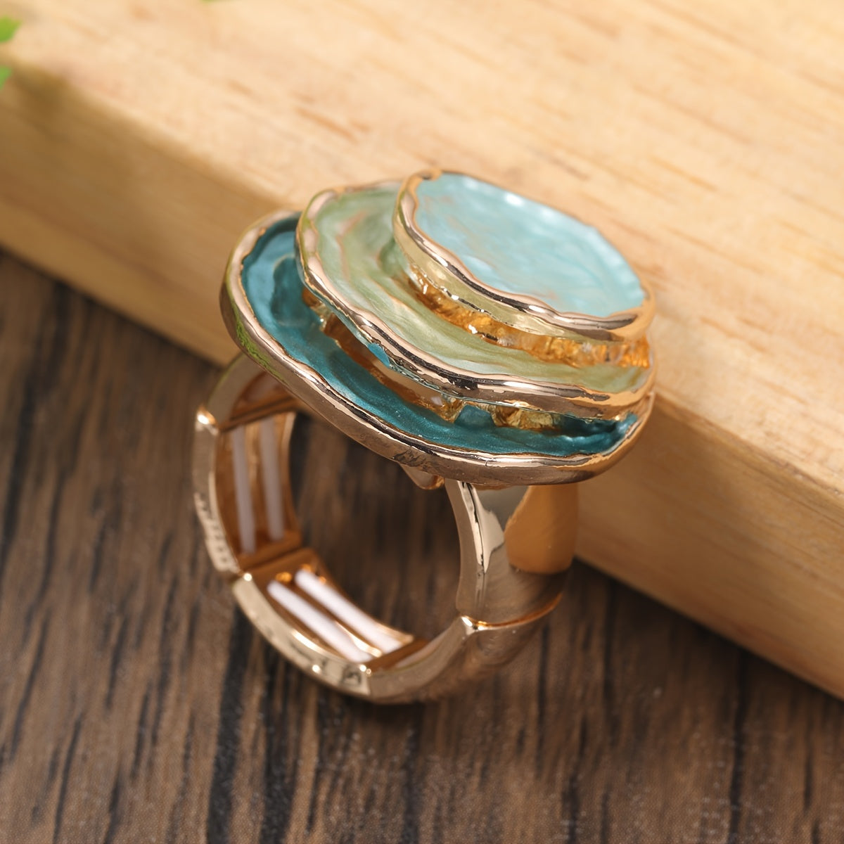 Triple-Layer Boho Enamel Ring