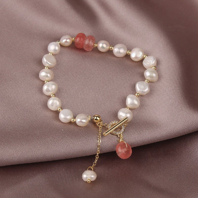 Freshwater Pearl and Aventurine Bracelet