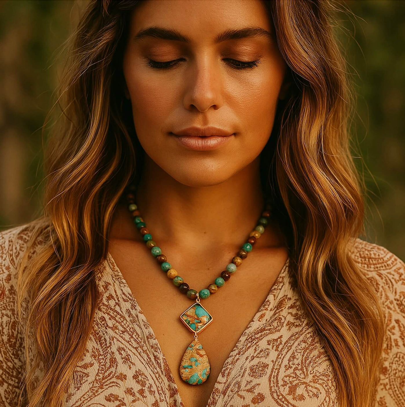 Spiritual Multicolor Jasper Necklace