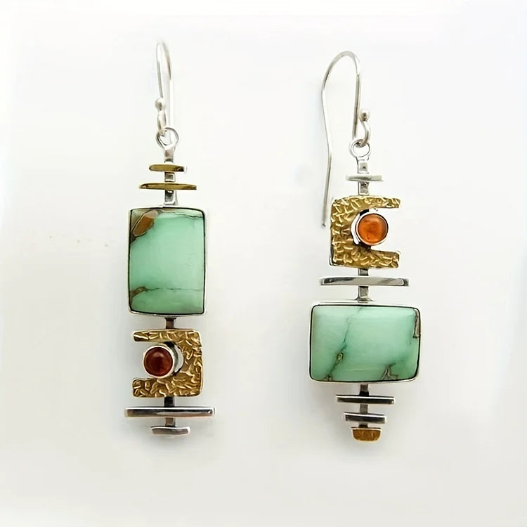 Vintage Boho Geometric Hook Earrings