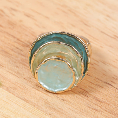 Triple-Layer Boho Enamel Ring