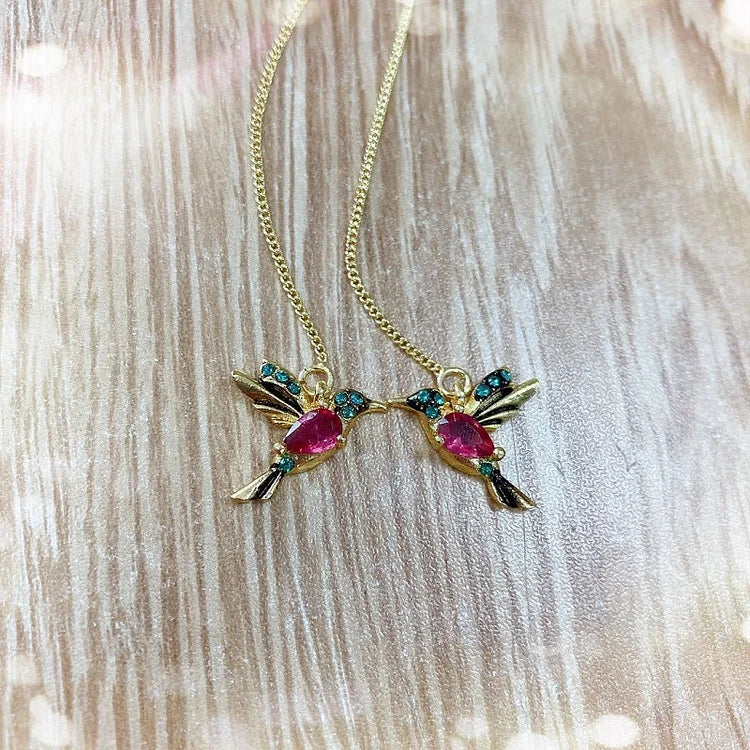 Bird Earrings with Mixed Zirconium
