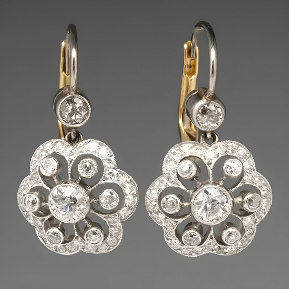 Vintage Blossom Crystal Earrings
