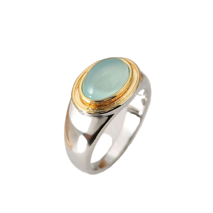 Vintage green garnet ring