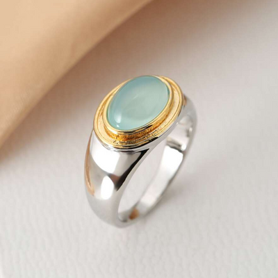 Vintage green garnet ring