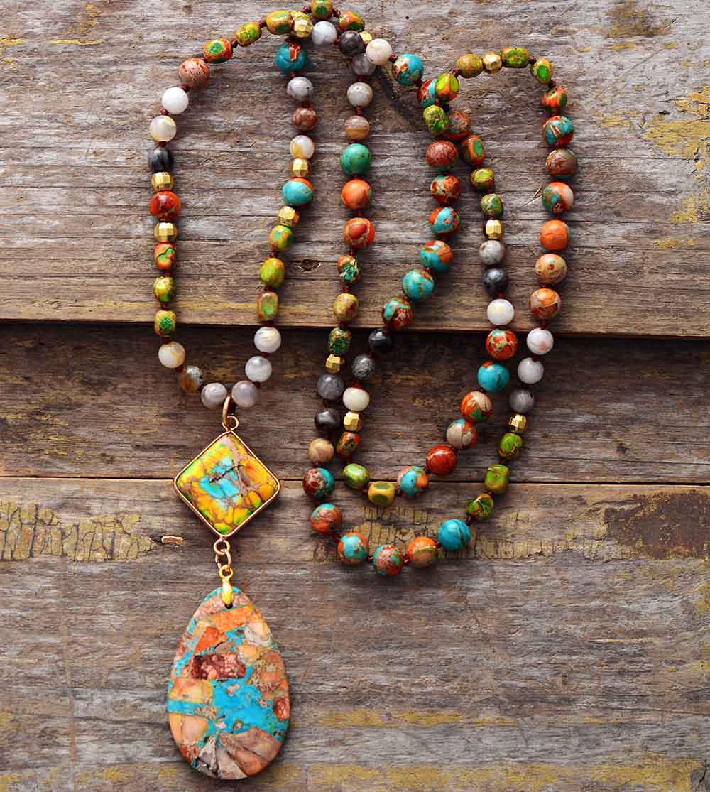 Spiritual Multicolor Jasper Necklace