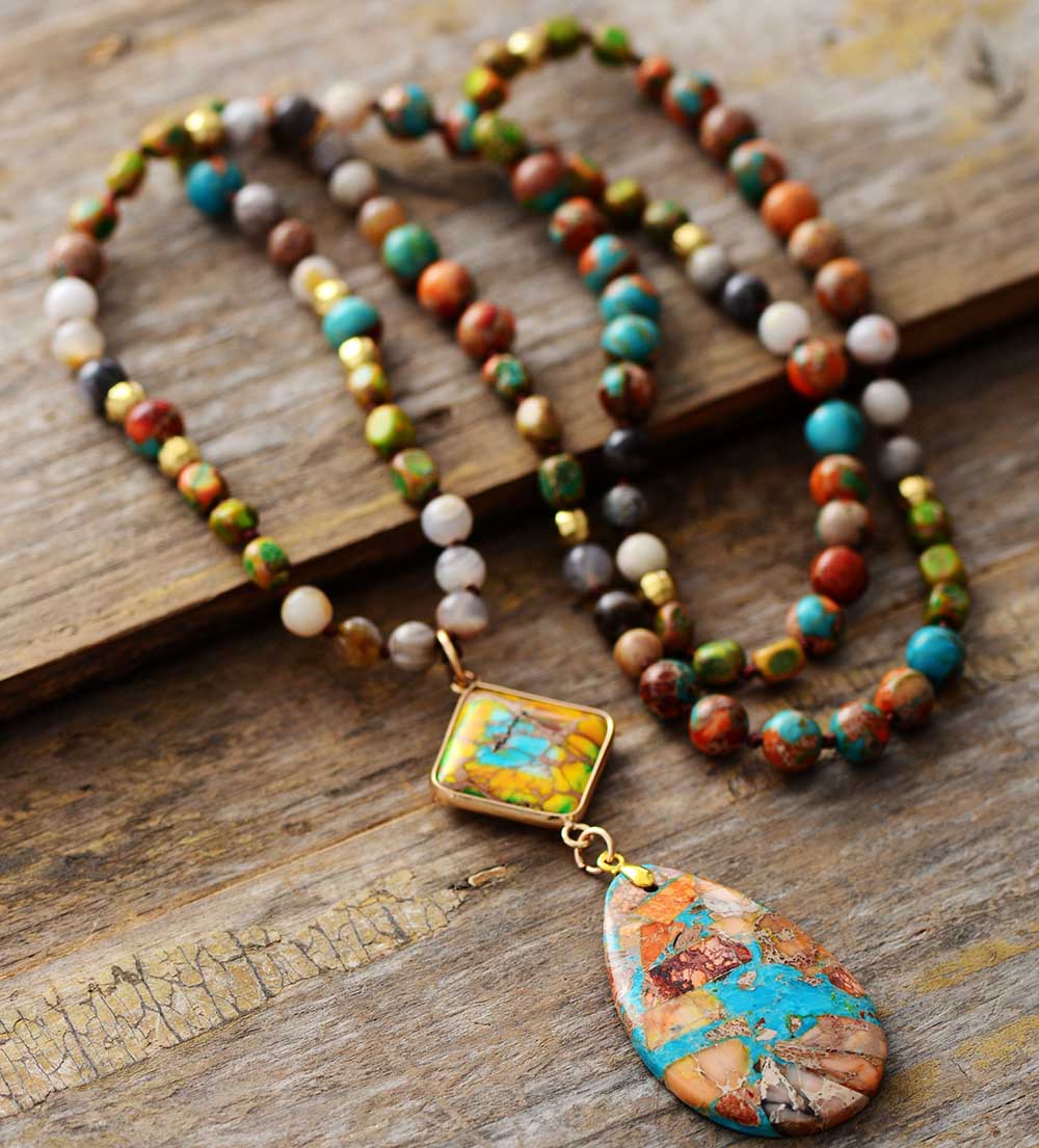 Spiritual Multicolor Jasper Necklace