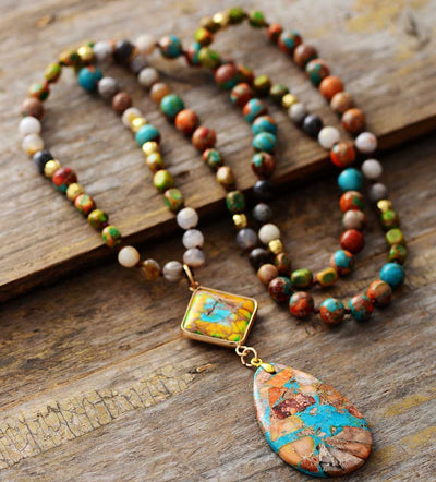 Spiritual Multicolor Jasper Necklace