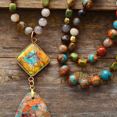 Spiritual Multicolor Jasper Necklace