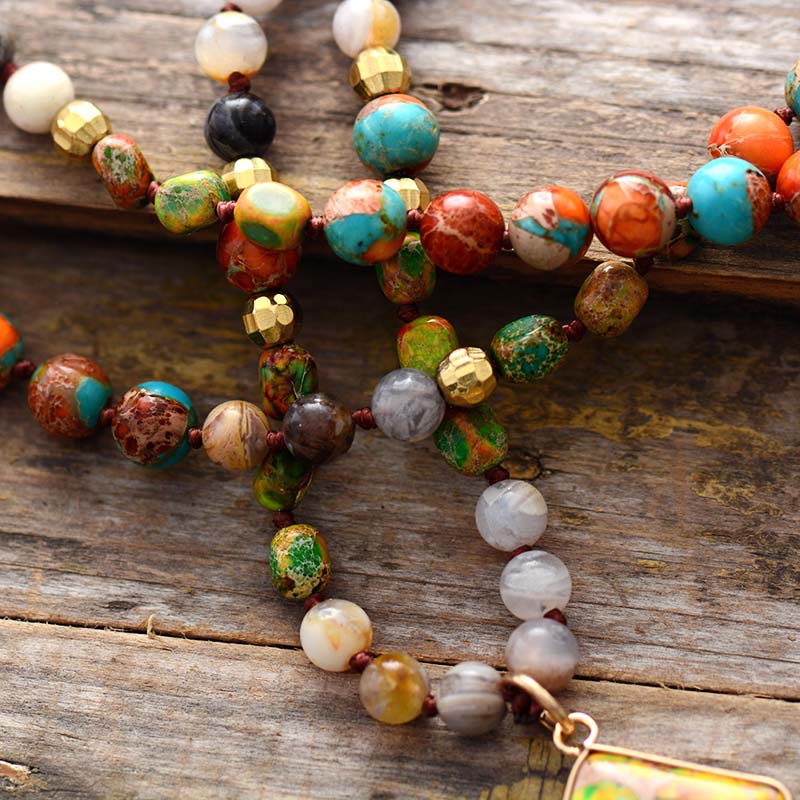 Spiritual Multicolor Jasper Necklace
